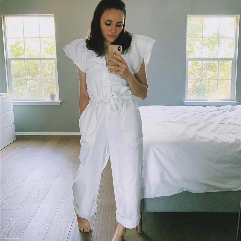 Zara white jumpsuit
